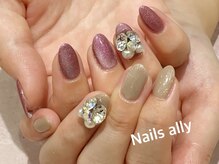 ネイルズアリー 立川店(Nails ally)/マグネット×BIGビジュー