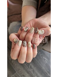 バレンタインネイル