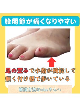 ニコ(niko)/小指の付け根で踏んでます