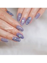パラジェル梅雨ネイル