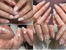 シンプルデザインネイル　ナチュラルで可愛く　7500円