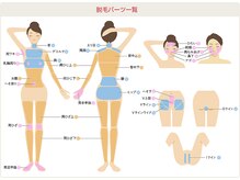 華/脱毛パーツ表