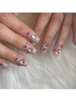 イルネイル バイ ルアナ(001..Nail by Luana.)/ワンカラー×ハートパーツ