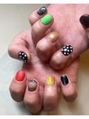 ポップなメンズネイル