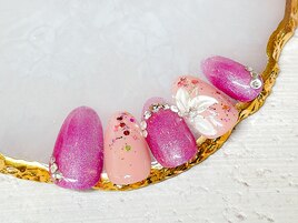 キラキララメホロストーン×お花