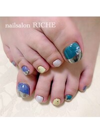 カラフルストーンネイル