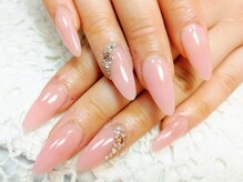 エムネイル(M Nail)/ナチュラルピンク・上品ストーン