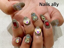ネイルズアリー 立川店(Nails ally)/くま×韓国ネイル×パーツネイル