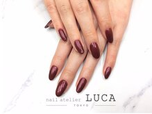 ネイルアトリエルカ(nail atelier LUCA)/s-47 パール入りボルドーネイル