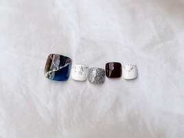 晩夏大理石ネイル