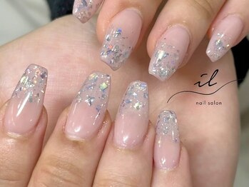 イル 神戸店/ラメ×グラデーションネイル