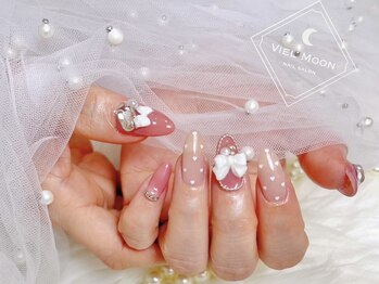ヴィエルムーン(VielMoon)/ピンク×リボンネイル♪