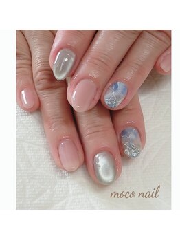 モコネイル(moco nail)/☆ワンカラー2本アート☆