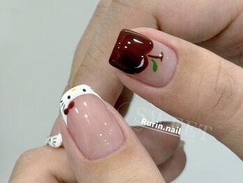 フレンチ/春ネイル