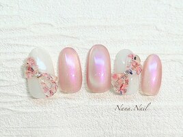 ぷっくりリボンネイル