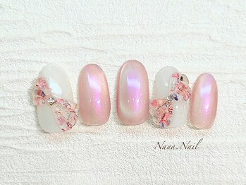 ぷっくりリボンネイル