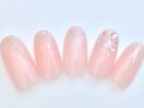 春らしくお上品キラキラネイル