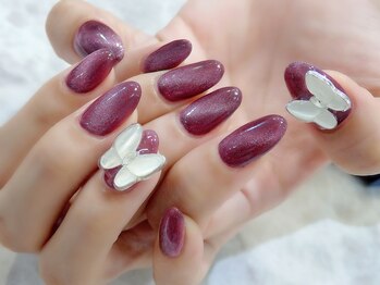 ラルネイル 大宮(Lull. nail)/+蝶々パーツ別途追加♪