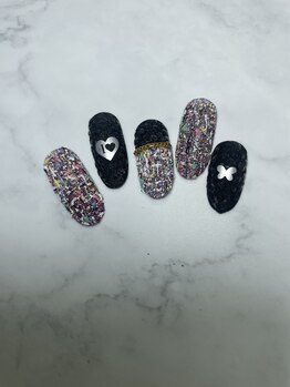 プライベートネイルサロン スイート(Sweet)/春ツイードネイル