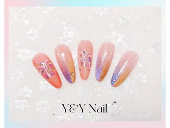 ワイアンドワイ(Y&Y)/テンションアップ花火ネイル