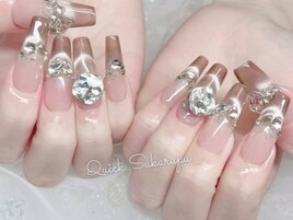 グラデーションマグネットネイル