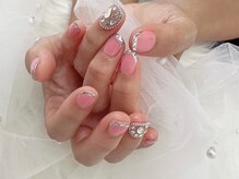 ジェー エス シー ネイル(J.S.C.nail)/ガラスフレンチ/埋め尽くし