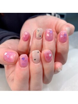 桜ネイルサロン/ ハートネイル
