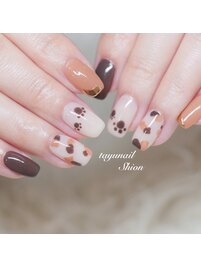 パラジェルお持ち込み猫ネイル