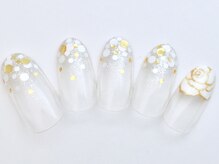 ムーネイル(mou nail)/爽やか＆キラキラこだわりネイル