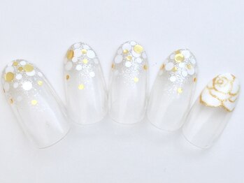 ムーネイル(mou nail)/爽やか＆キラキラこだわりネイル