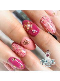 ツイードネイル 冬ネイル