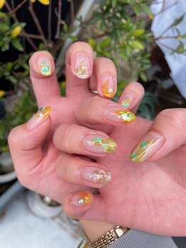 ピピランチェ(PIPIRANCHE)/クリア系アートネイル