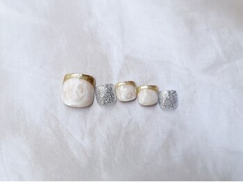 エイミー 金町(amy)/ミラーフレンチネイル