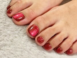 ボルドーマグネットネイル