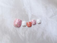 エイミー 金町(amy)/大理石風春色ネイル