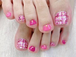 フット秋冬ツイードネイル