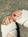 カラフルフットネイル　byあやか