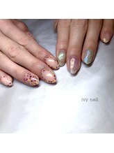 アイビーネイル(ivy-nail)/押し花×オーロラネイル♪