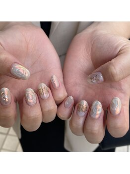 Mネイルアンドカフェ シェレステ/白ニュアンス!