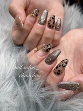 シュシュ(Chou chou)/大人ベージュとレオパード