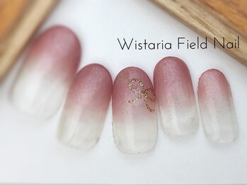 ウィスタリアフィールドネイル MONAD店(WISTARIA FIELD)/ラメリボン シンプルネイル