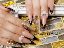 ネイルサロン カラーエイト(Nailsalon COLOR.8)/スカルプ パイソンネイル