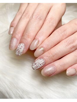 上品ツイードネイル