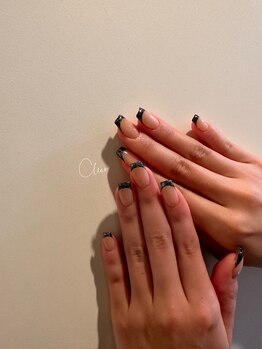 クリア(Clear)/フレンチ×ラメ