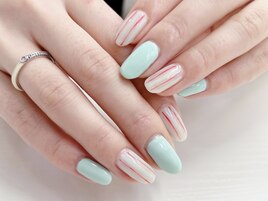 持ち込みパステルブルーネイル