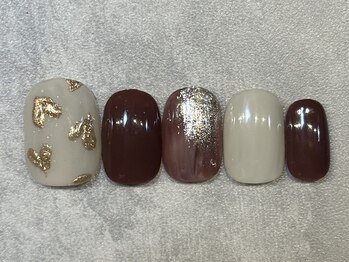 カラネイル 南森町店(calla nail)/ハートミラーアート