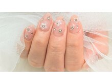 ネイルアンドアイラッシュスタジオ シュシュ(chouchou)/春ネイル・パ-ル×スト-ンア-ト