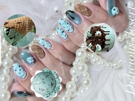 チョコミントネイル
