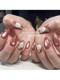 立体プルメリアネイル☆
