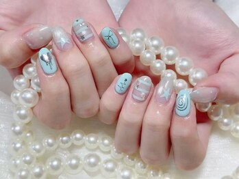 ナナアンドコー(Nana&Co.)の写真/短い爪が好き！そんな貴方におススメ♪【当店大人気シンプルデザインやり放題90分￥6980～♪】当日予約OK◎